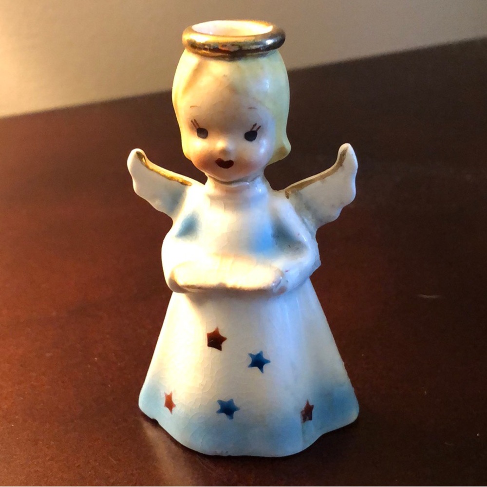 SHAFFORD Estate Vintage Ceramic Angel Candle Holder MCM